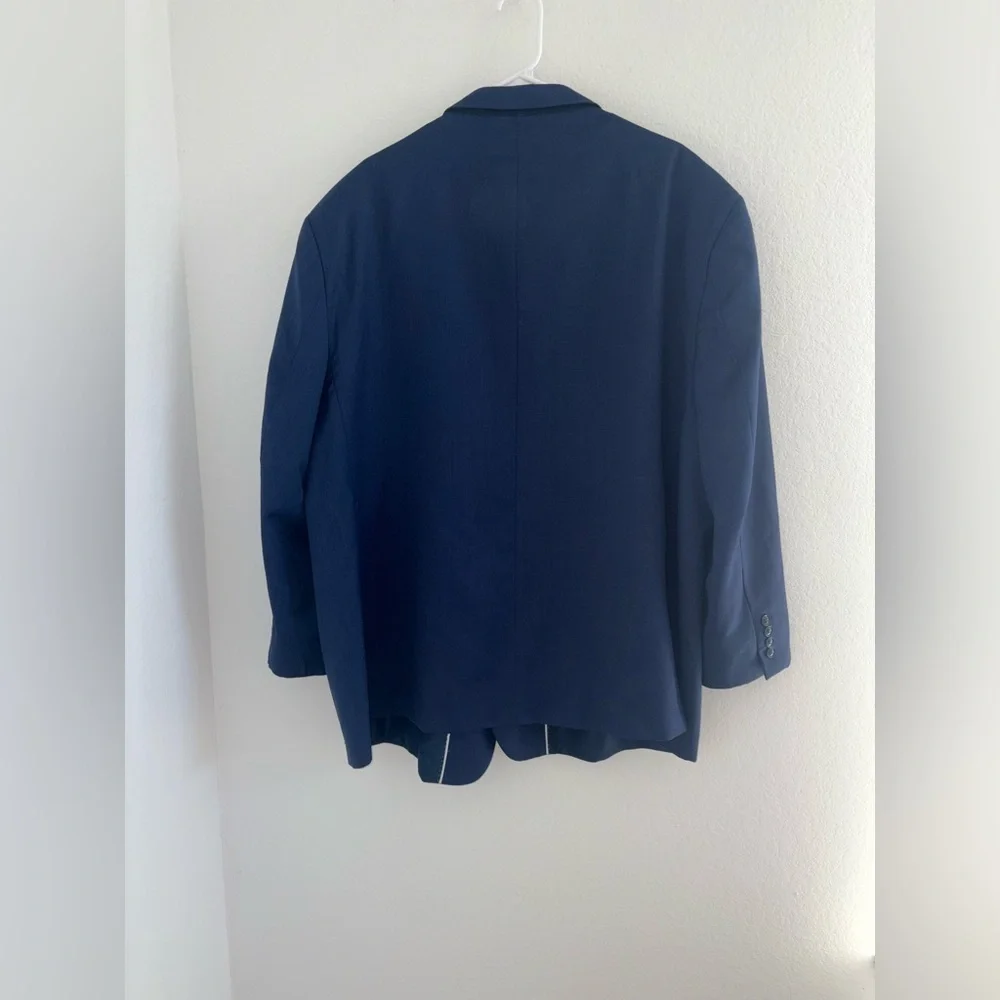 Wool Sportscoat Men’s Big Tall Blue Linea Uomo 56 R